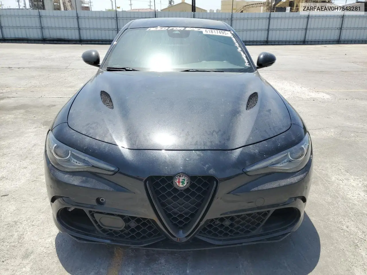 2017 Alfa Romeo Giulia Quadrifoglio VIN: ZARFAEAV0H7548281 Lot: 61817495