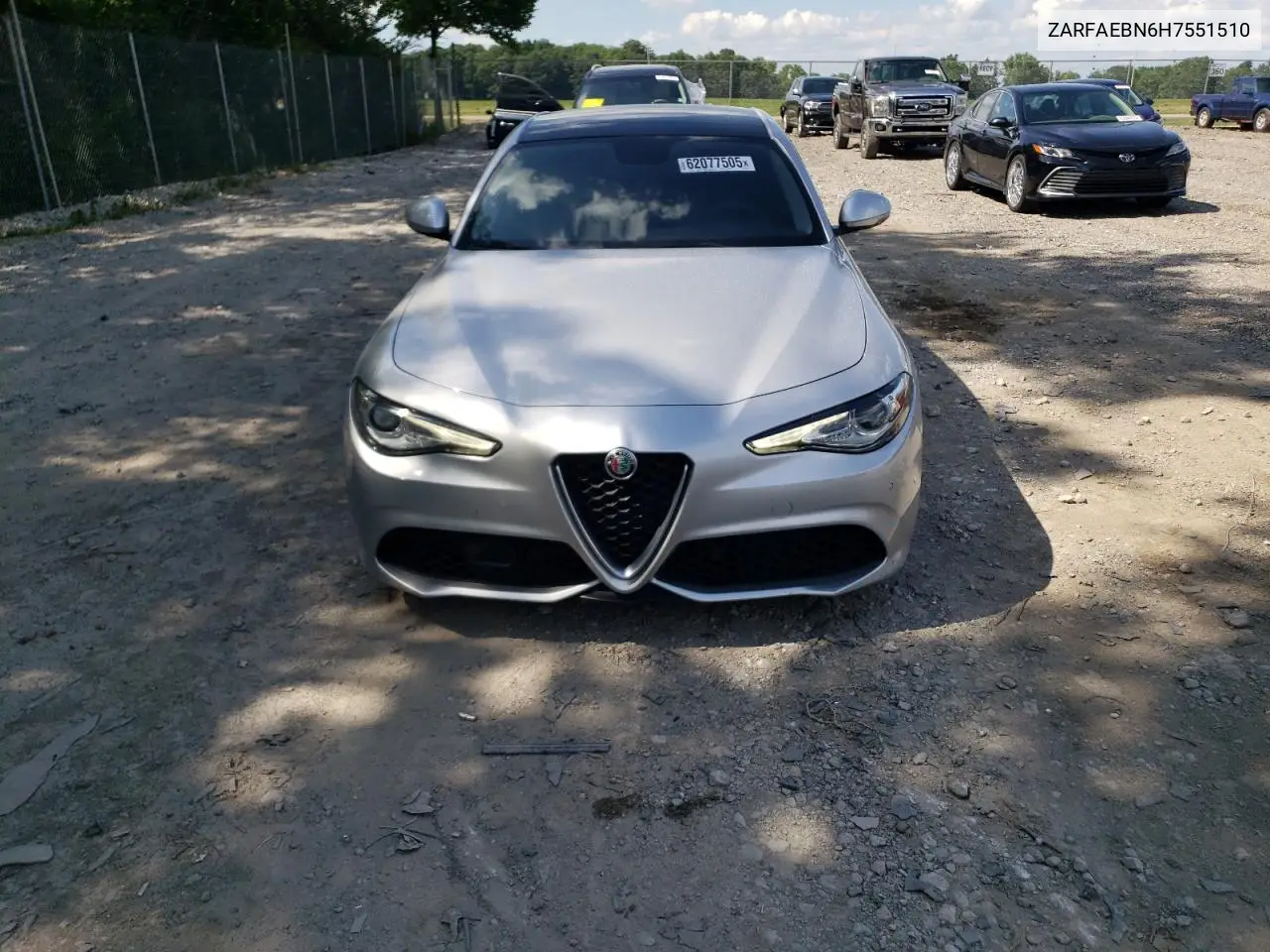 2017 Alfa Romeo Giulia VIN: ZARFAEBN6H7551510 Lot: 62077505