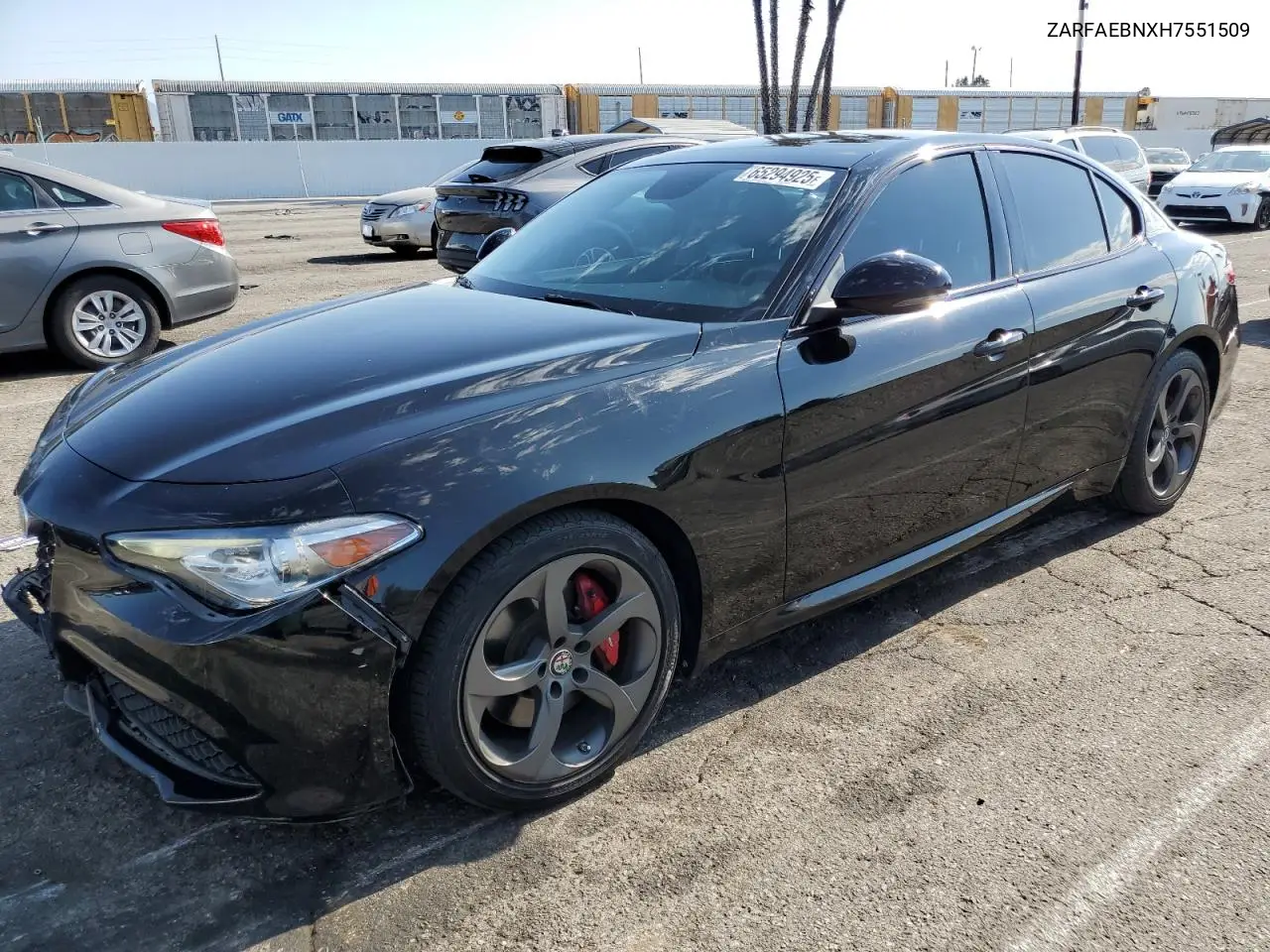 2017 Alfa Romeo Giulia VIN: ZARFAEBNXH7551509 Lot: 65294925