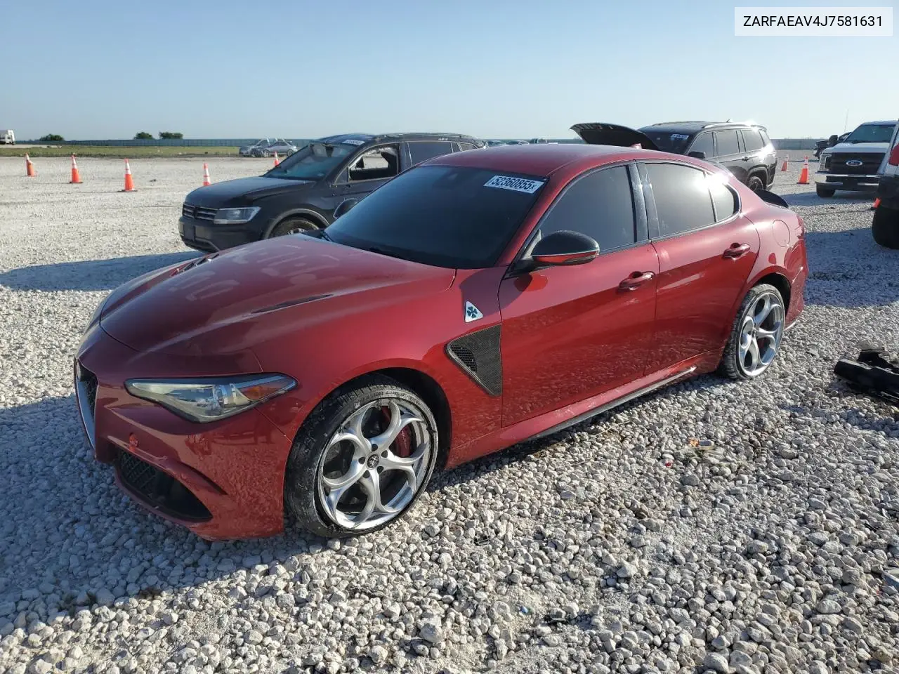 2018 Alfa Romeo Giulia Quadrifoglio VIN: ZARFAEAV4J7581631 Lot: 52360855
