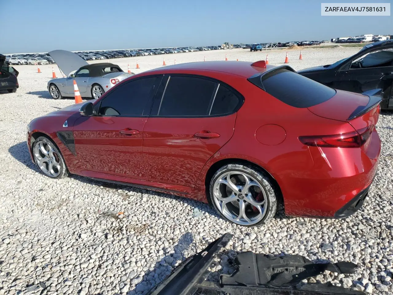 2018 Alfa Romeo Giulia Quadrifoglio VIN: ZARFAEAV4J7581631 Lot: 52360855