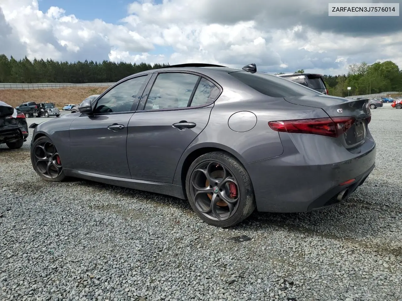 2018 Alfa Romeo Giulia Ti VIN: ZARFAECN3J7576014 Lot: 52408195