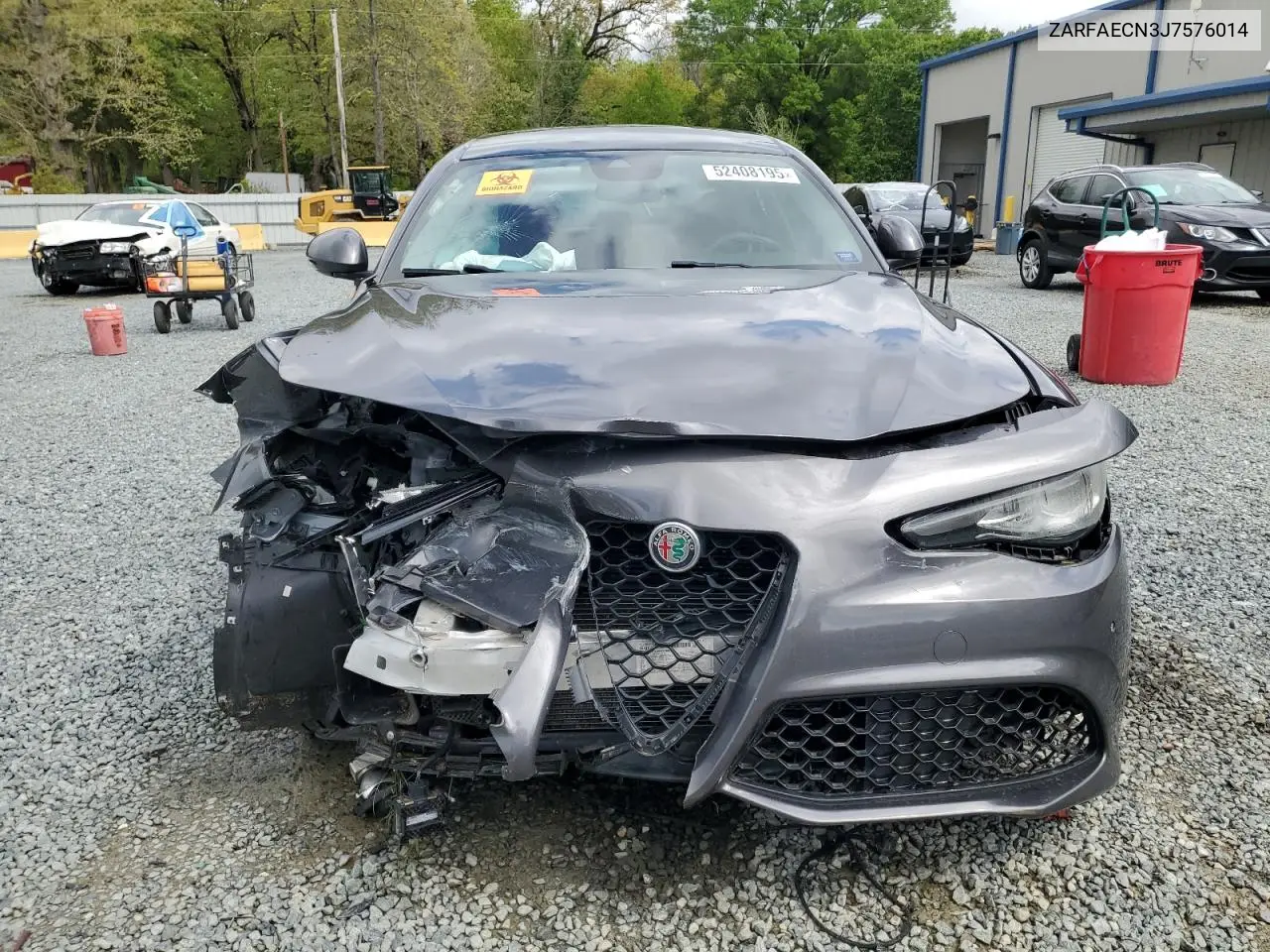 2018 Alfa Romeo Giulia Ti VIN: ZARFAECN3J7576014 Lot: 52408195