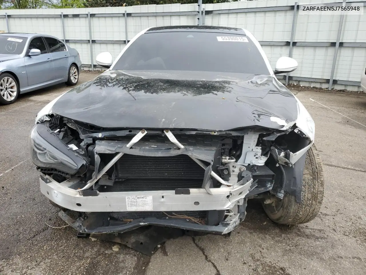2018 Alfa Romeo Giulia Ti Q4 VIN: ZARFAEEN5J7565948 Lot: 55390015