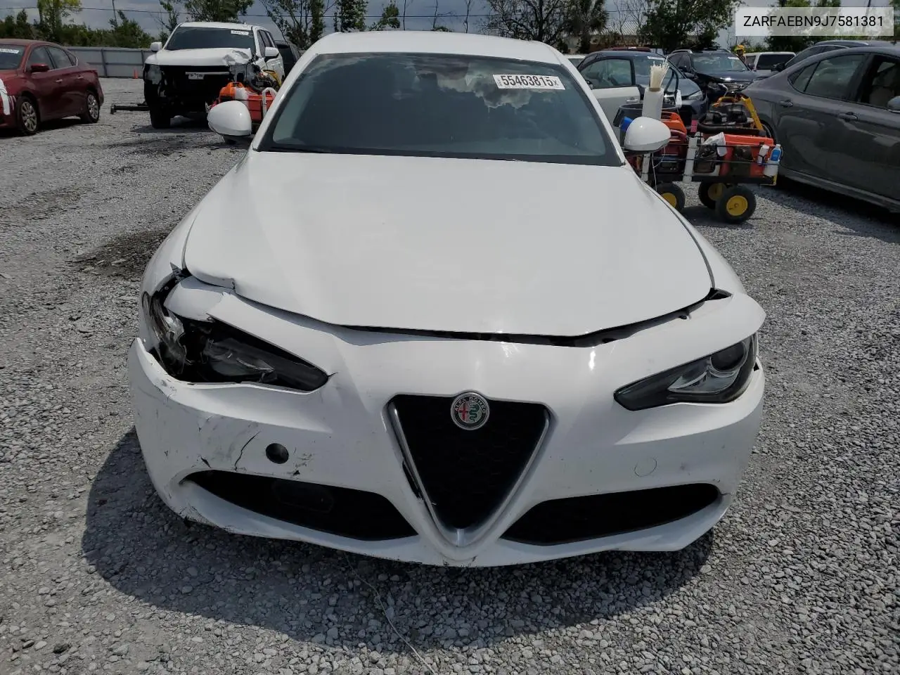 2018 Alfa Romeo Giulia VIN: ZARFAEBN9J7581381 Lot: 55463815
