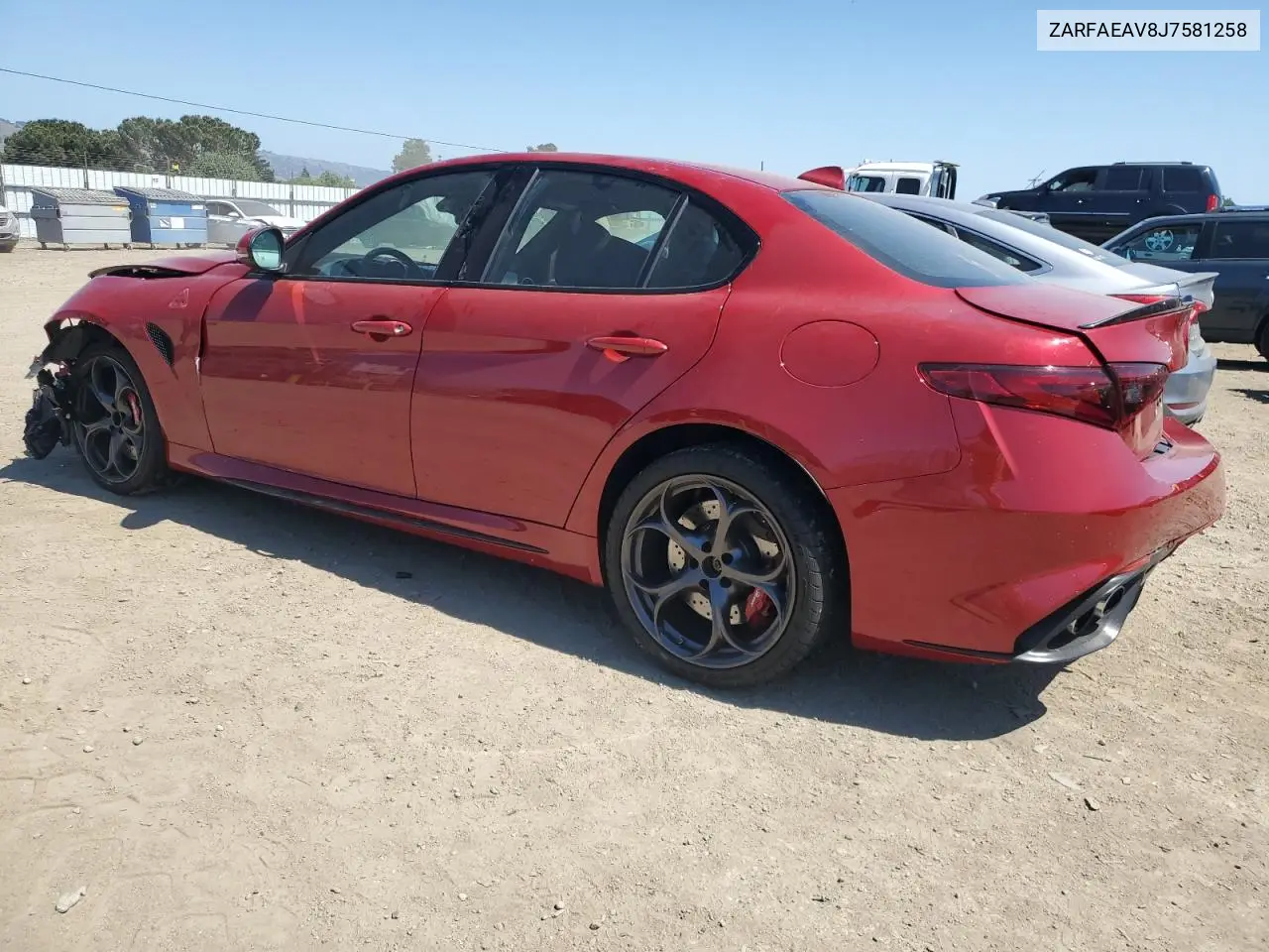 2018 Alfa Romeo Giulia Quadrifoglio VIN: ZARFAEAV8J7581258 Lot: 55800495
