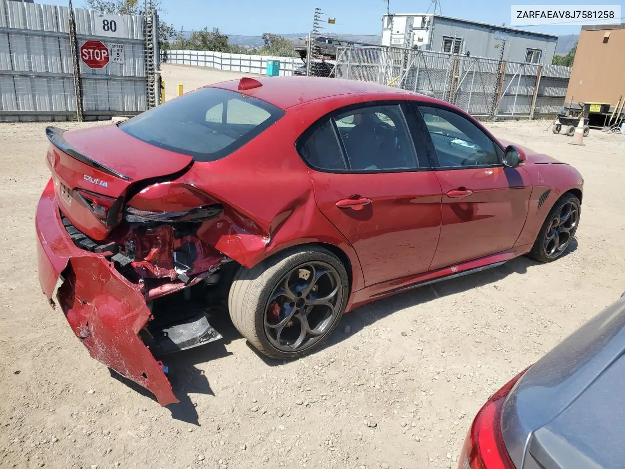 2018 Alfa Romeo Giulia Quadrifoglio VIN: ZARFAEAV8J7581258 Lot: 55800495