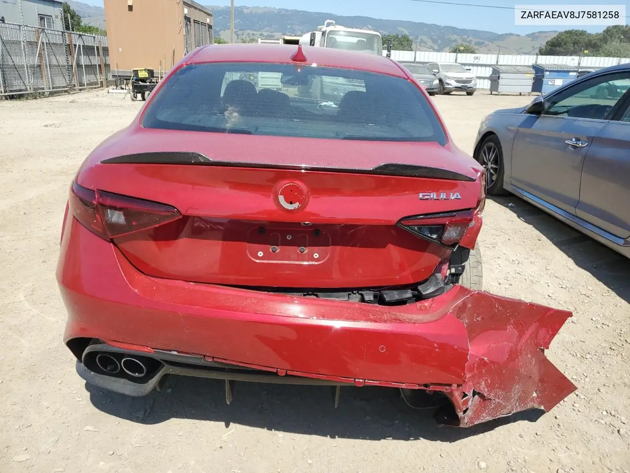 2018 Alfa Romeo Giulia Quadrifoglio VIN: ZARFAEAV8J7581258 Lot: 55800495