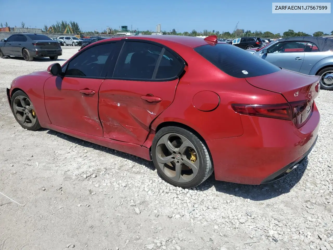 2018 Alfa Romeo Giulia Ti VIN: ZARFAECN1J7567599 Lot: 56204755