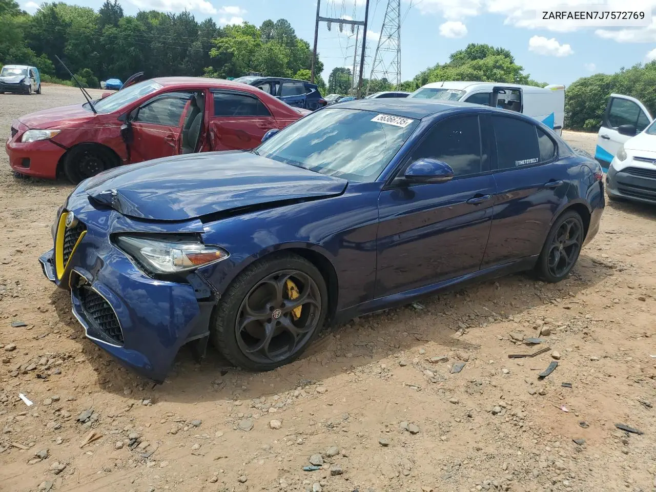 2018 Alfa Romeo Giulia Ti Q4 VIN: ZARFAEEN7J7572769 Lot: 56366735