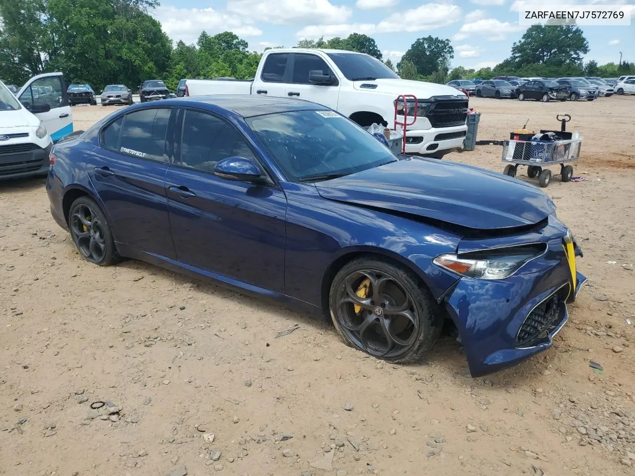 2018 Alfa Romeo Giulia Ti Q4 VIN: ZARFAEEN7J7572769 Lot: 56366735