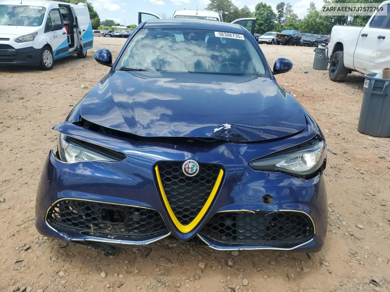 2018 Alfa Romeo Giulia Ti Q4 VIN: ZARFAEEN7J7572769 Lot: 56366735