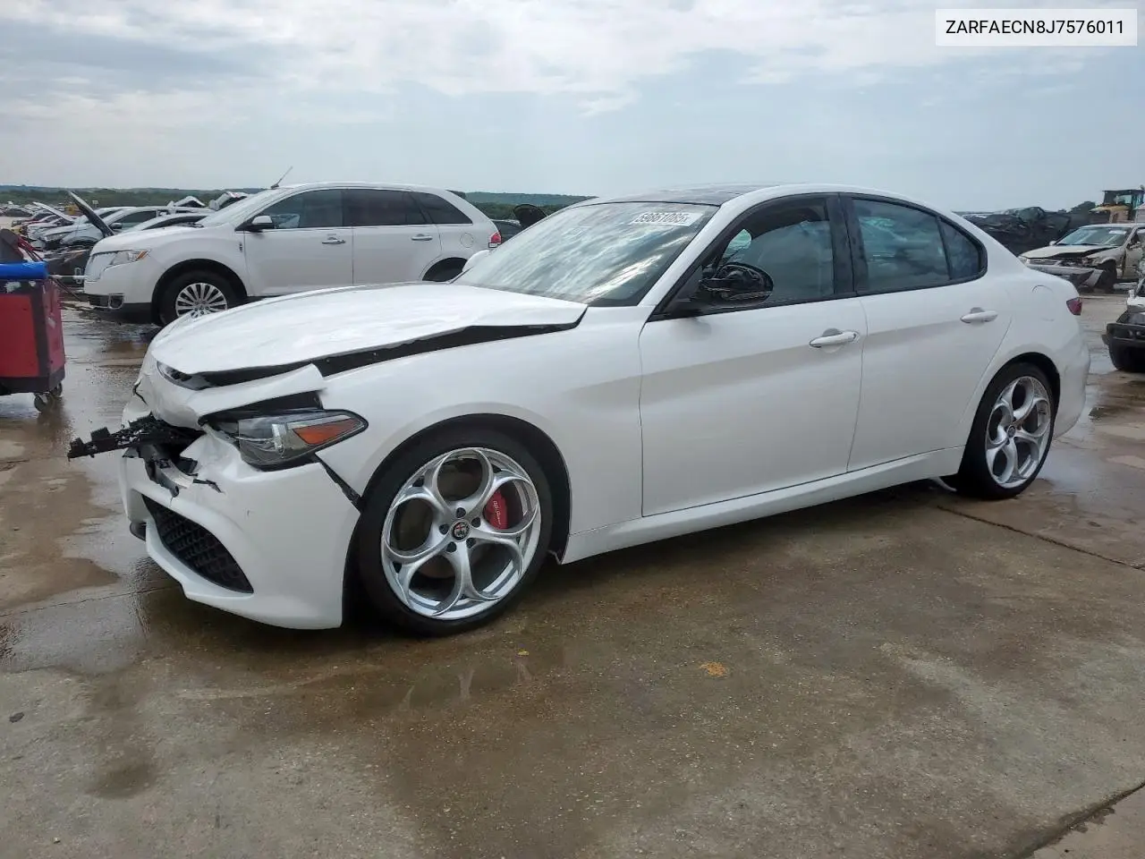 2018 Alfa Romeo Giulia Ti VIN: ZARFAECN8J7576011 Lot: 59861085