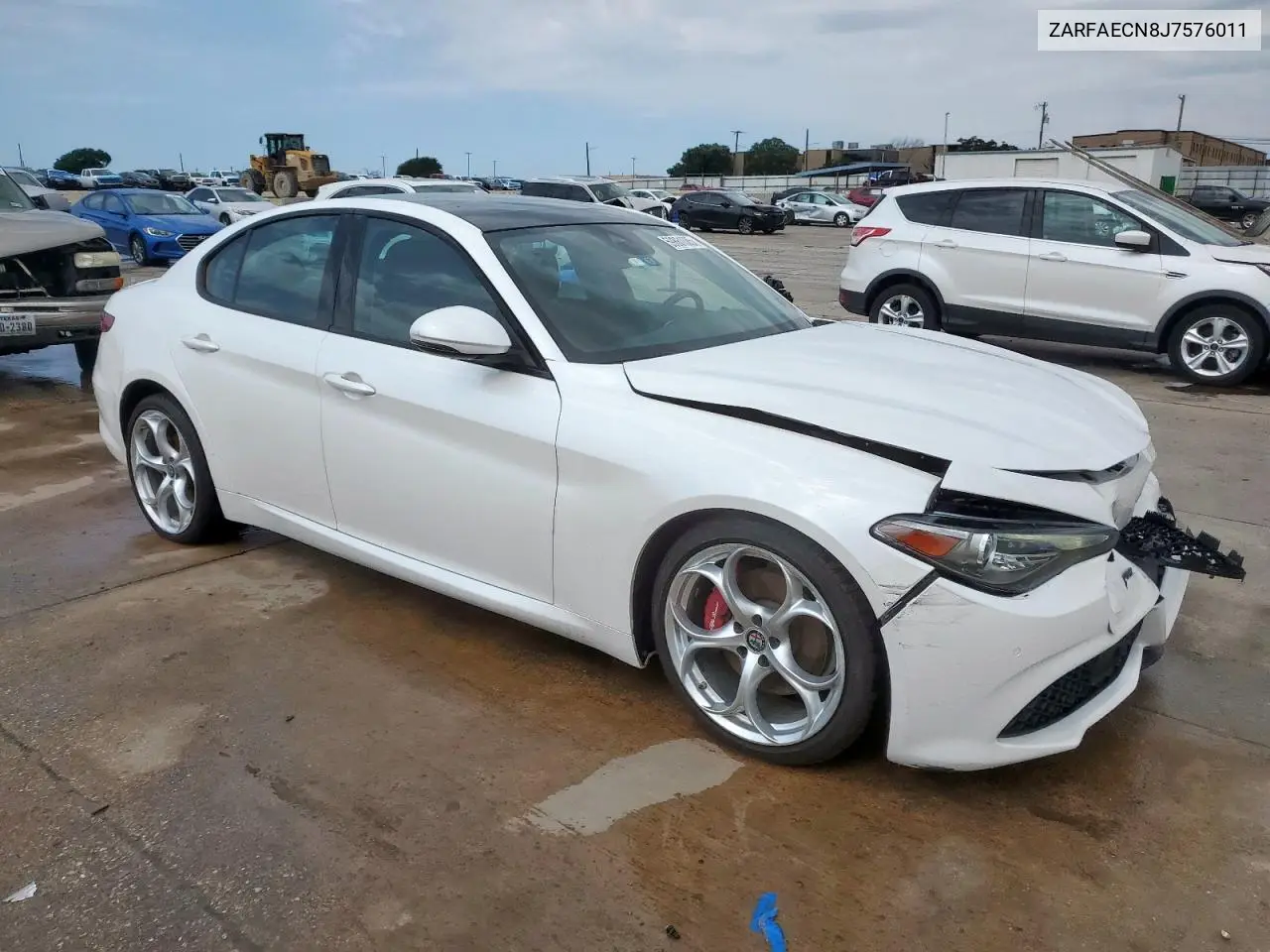 2018 Alfa Romeo Giulia Ti VIN: ZARFAECN8J7576011 Lot: 59861085
