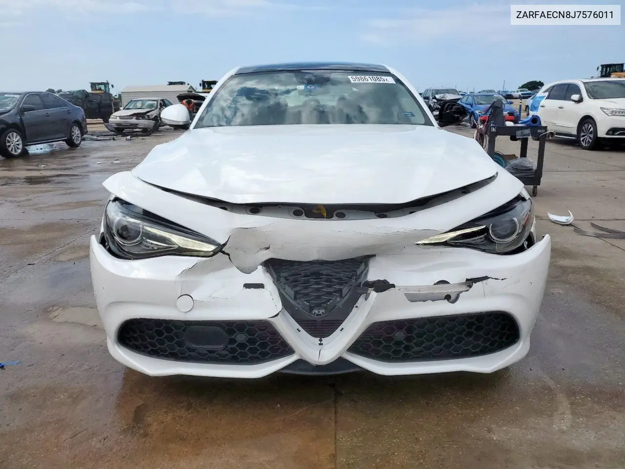 2018 Alfa Romeo Giulia Ti VIN: ZARFAECN8J7576011 Lot: 59861085