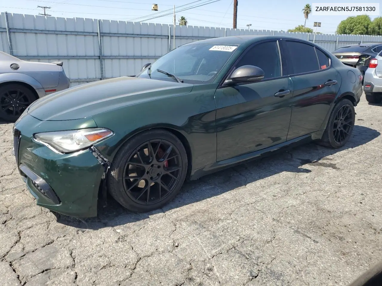 2018 Alfa Romeo Giulia Ti VIN: ZARFAECN5J7581330 Lot: 61418005