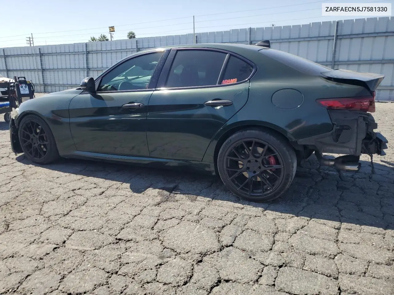 2018 Alfa Romeo Giulia Ti VIN: ZARFAECN5J7581330 Lot: 61418005