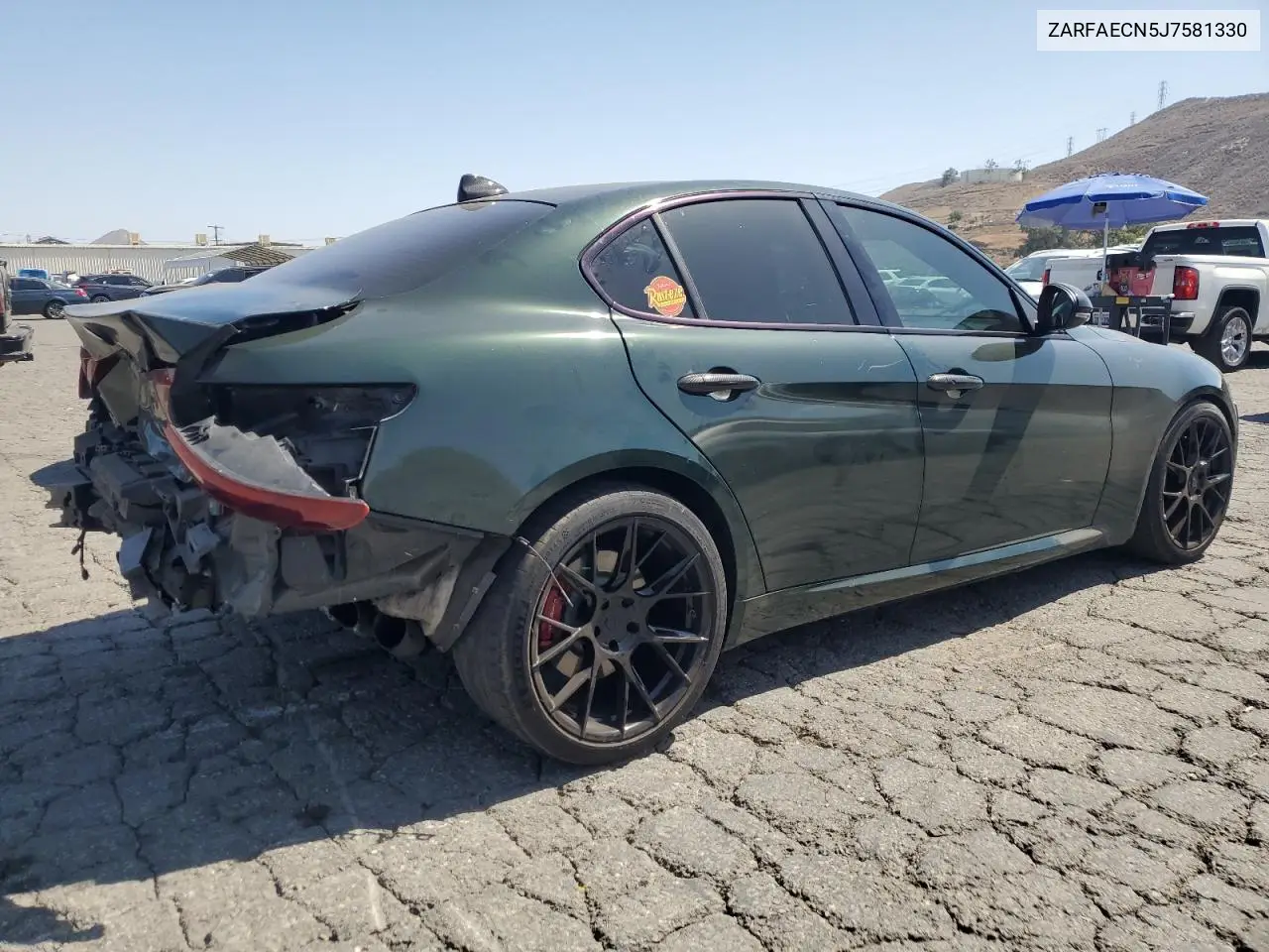 2018 Alfa Romeo Giulia Ti VIN: ZARFAECN5J7581330 Lot: 61418005