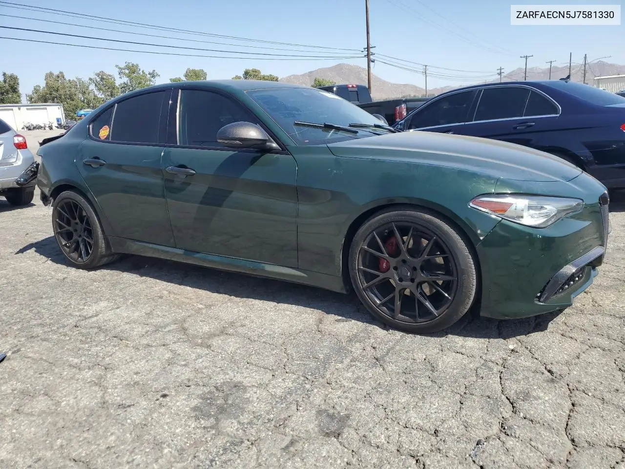 2018 Alfa Romeo Giulia Ti VIN: ZARFAECN5J7581330 Lot: 61418005