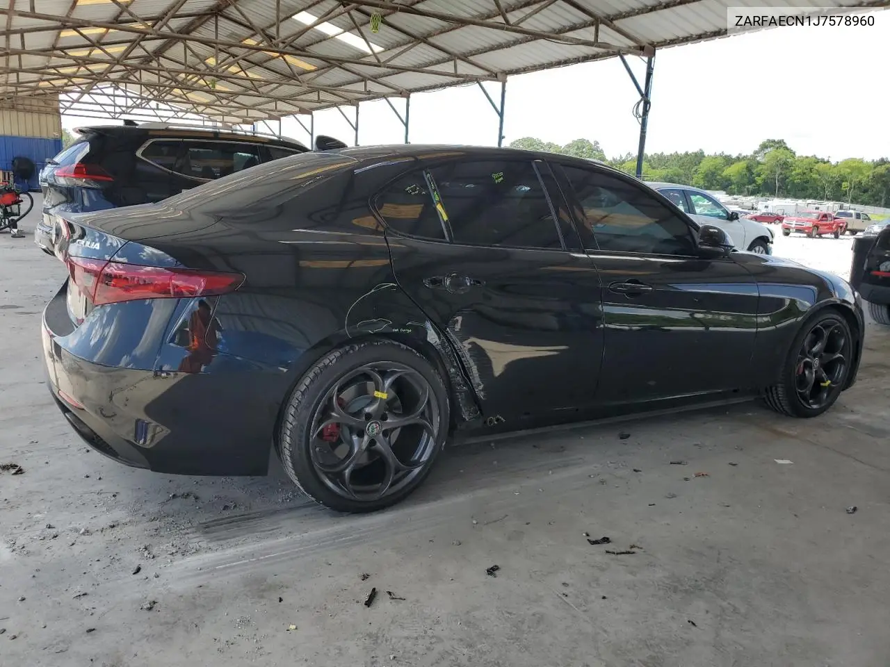 2018 Alfa Romeo Giulia Ti VIN: ZARFAECN1J7578960 Lot: 61621005