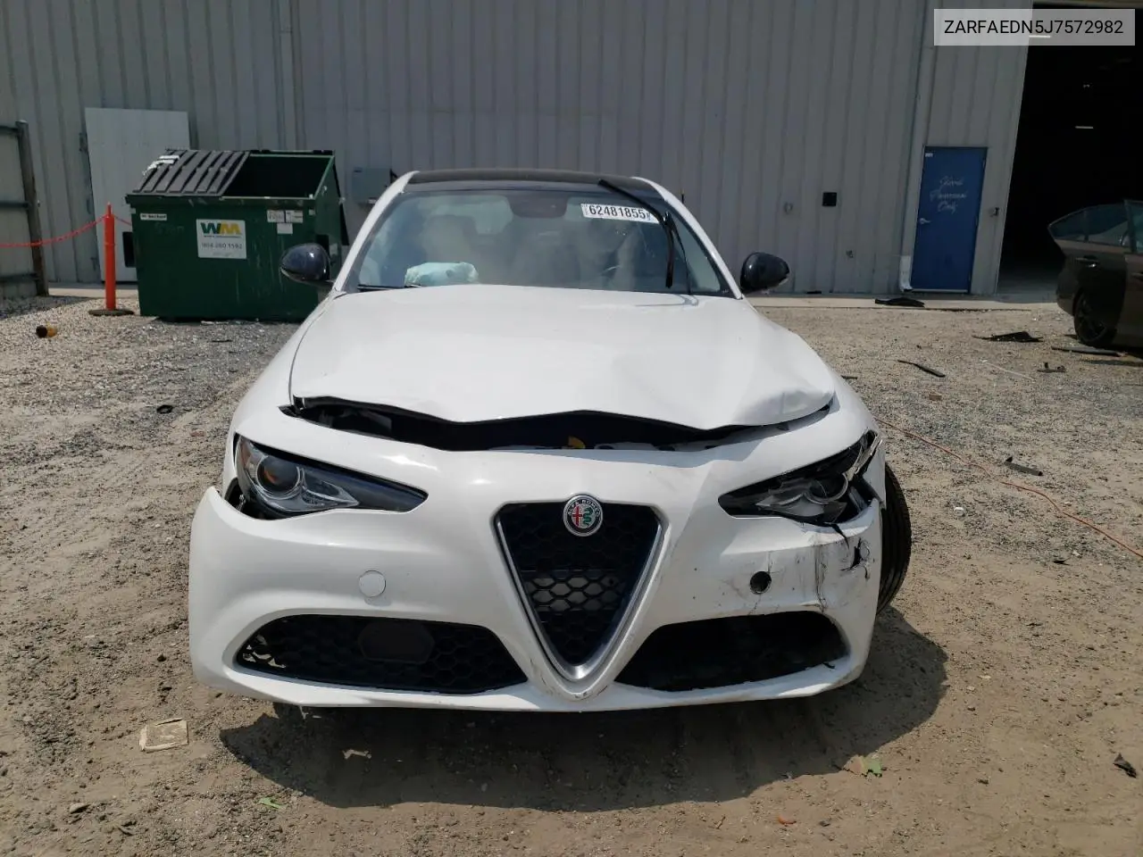 2018 Alfa Romeo Giulia Q4 VIN: ZARFAEDN5J7572982 Lot: 62481855