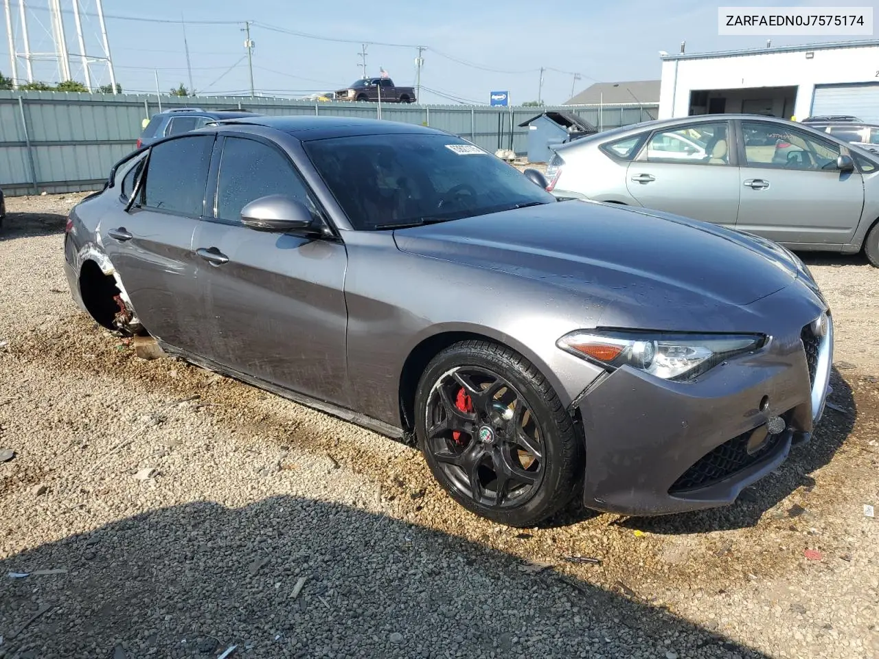 2018 Alfa Romeo Giulia Q4 VIN: ZARFAEDN0J7575174 Lot: 63627175