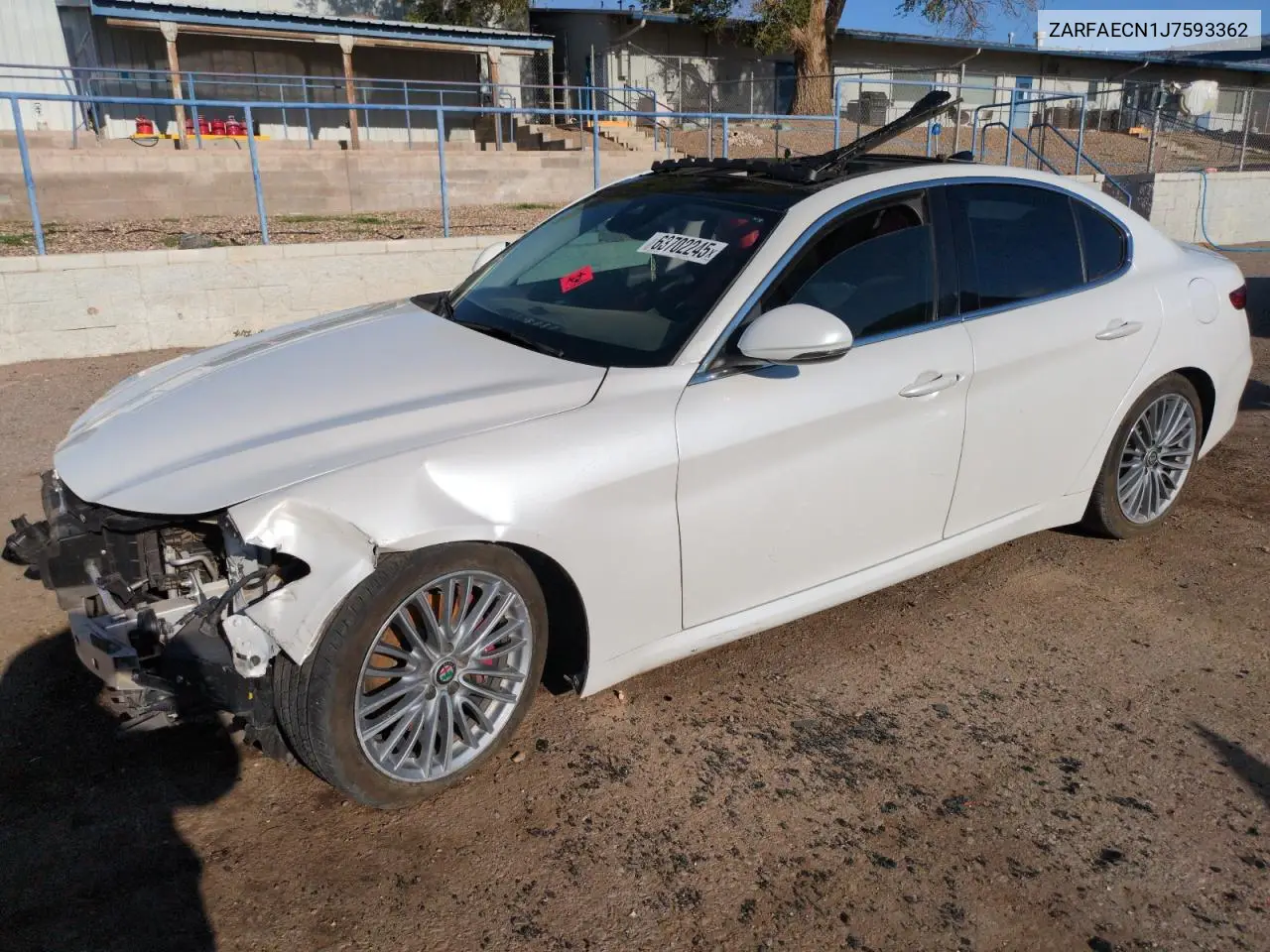 2018 Alfa Romeo Giulia Ti VIN: ZARFAECN1J7593362 Lot: 63702245