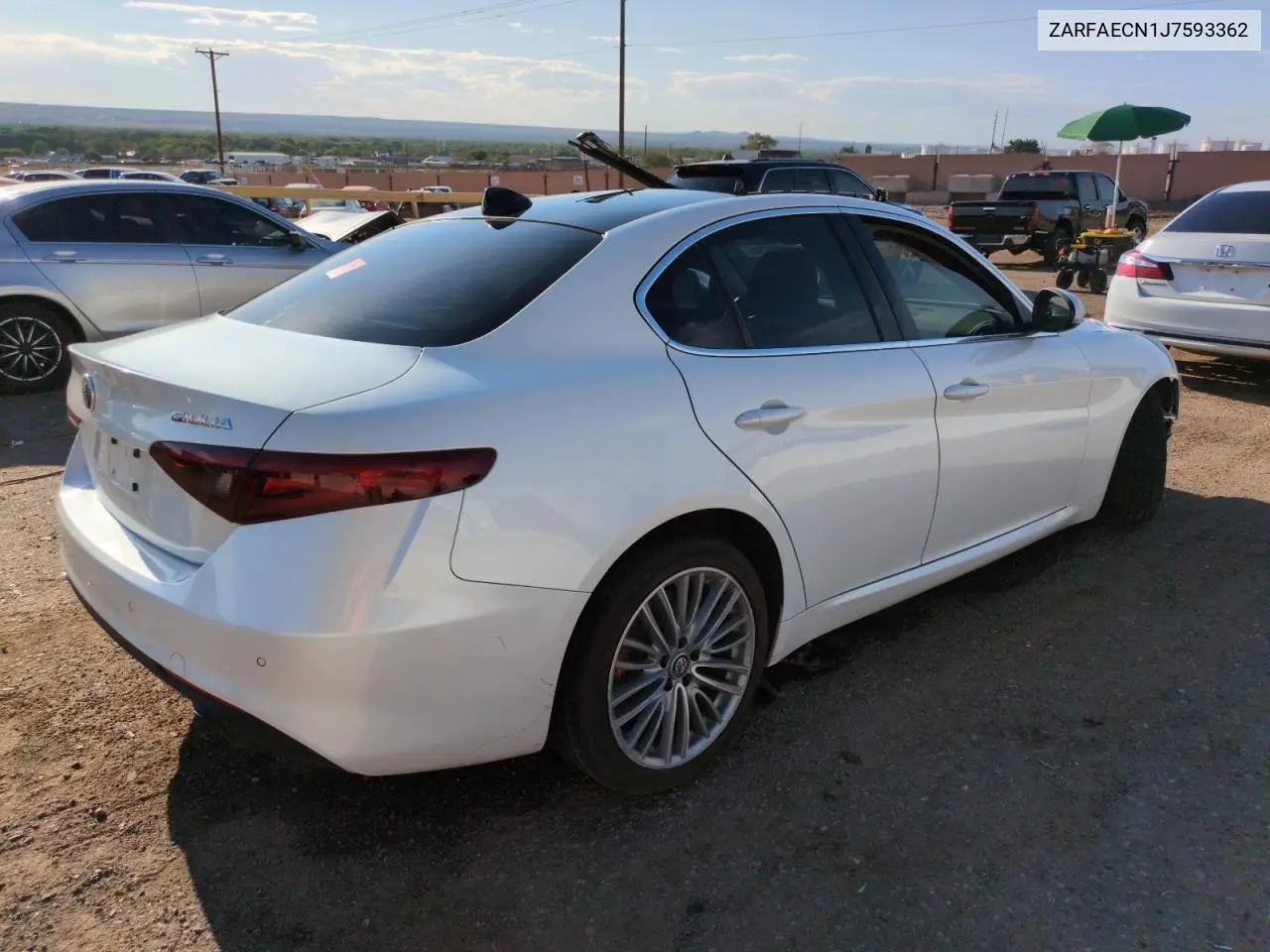 2018 Alfa Romeo Giulia Ti VIN: ZARFAECN1J7593362 Lot: 63702245