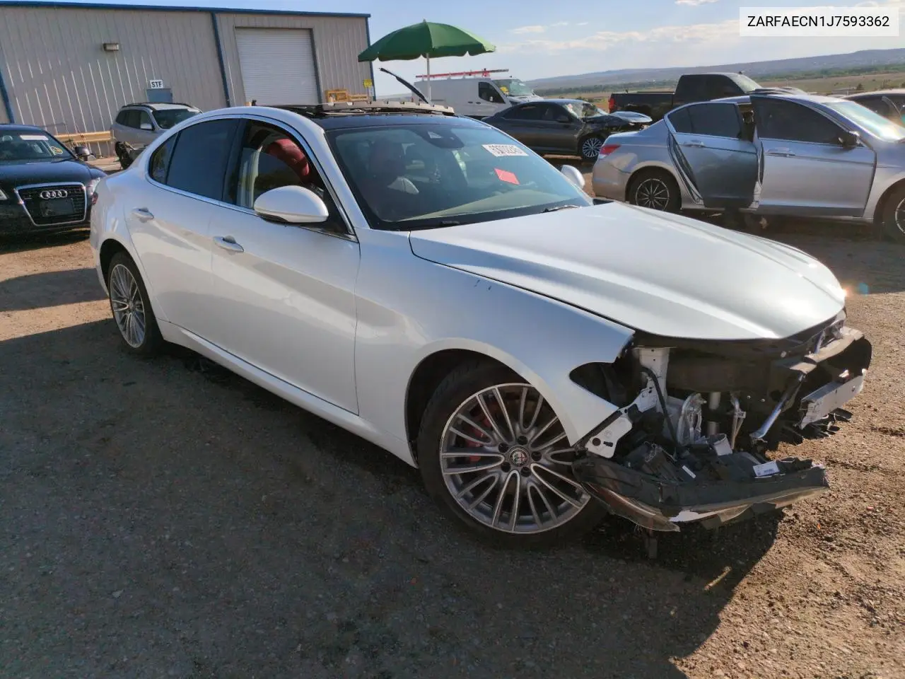 2018 Alfa Romeo Giulia Ti VIN: ZARFAECN1J7593362 Lot: 63702245