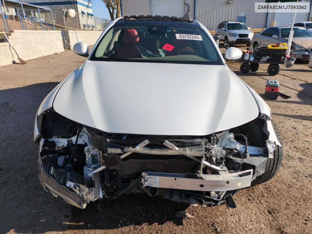 2018 Alfa Romeo Giulia Ti VIN: ZARFAECN1J7593362 Lot: 63702245