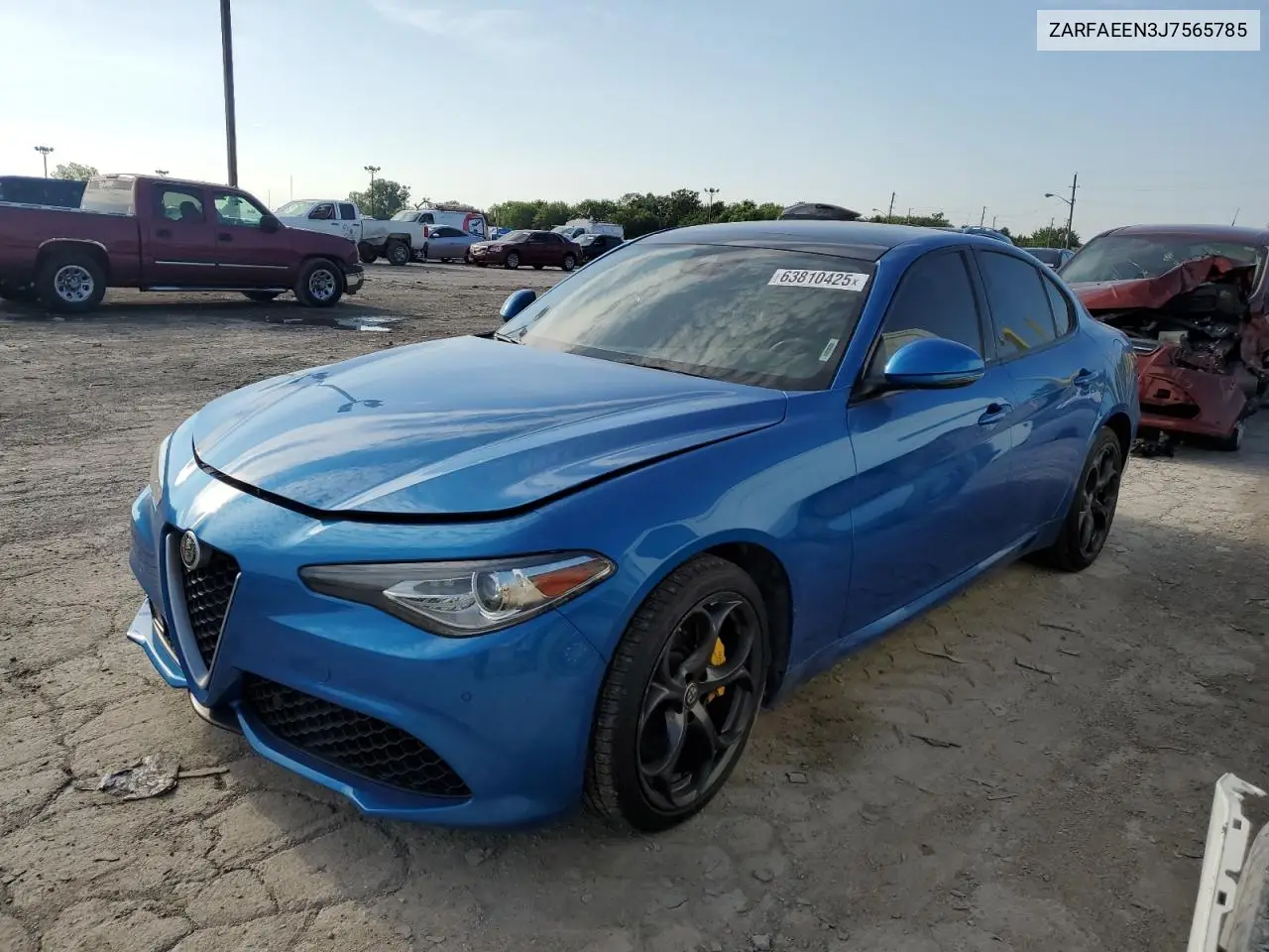 2018 Alfa Romeo Giulia Ti Q4 VIN: ZARFAEEN3J7565785 Lot: 63810425