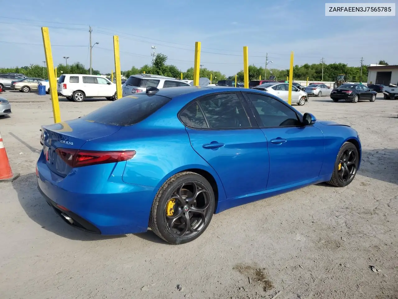2018 Alfa Romeo Giulia Ti Q4 VIN: ZARFAEEN3J7565785 Lot: 63810425