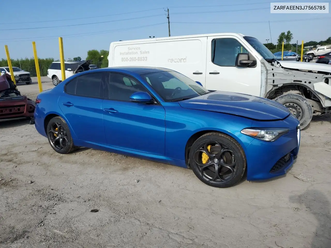 2018 Alfa Romeo Giulia Ti Q4 VIN: ZARFAEEN3J7565785 Lot: 63810425