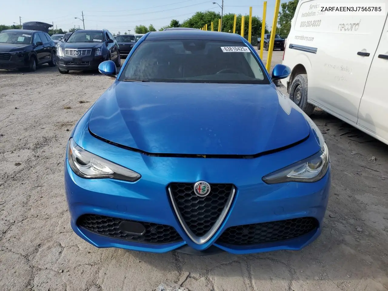 2018 Alfa Romeo Giulia Ti Q4 VIN: ZARFAEEN3J7565785 Lot: 63810425