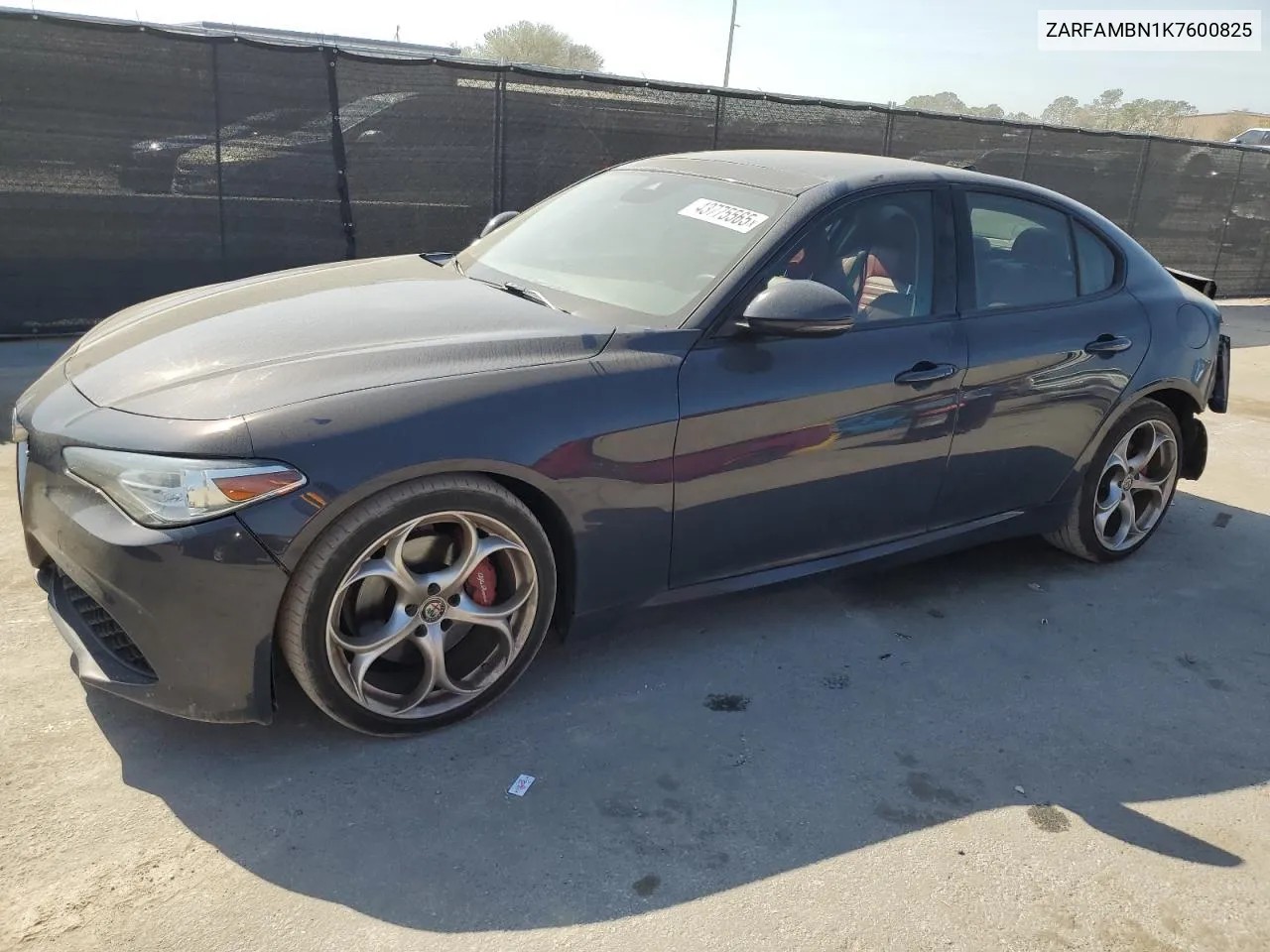 2019 Alfa Romeo Giulia Ti VIN: ZARFAMBN1K7600825 Lot: 43775565