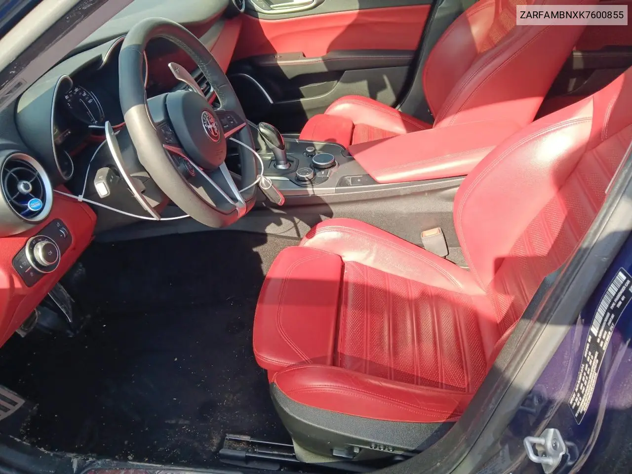 2019 Alfa Romeo Giulia Ti VIN: ZARFAMBNXK7600855 Lot: 52866705