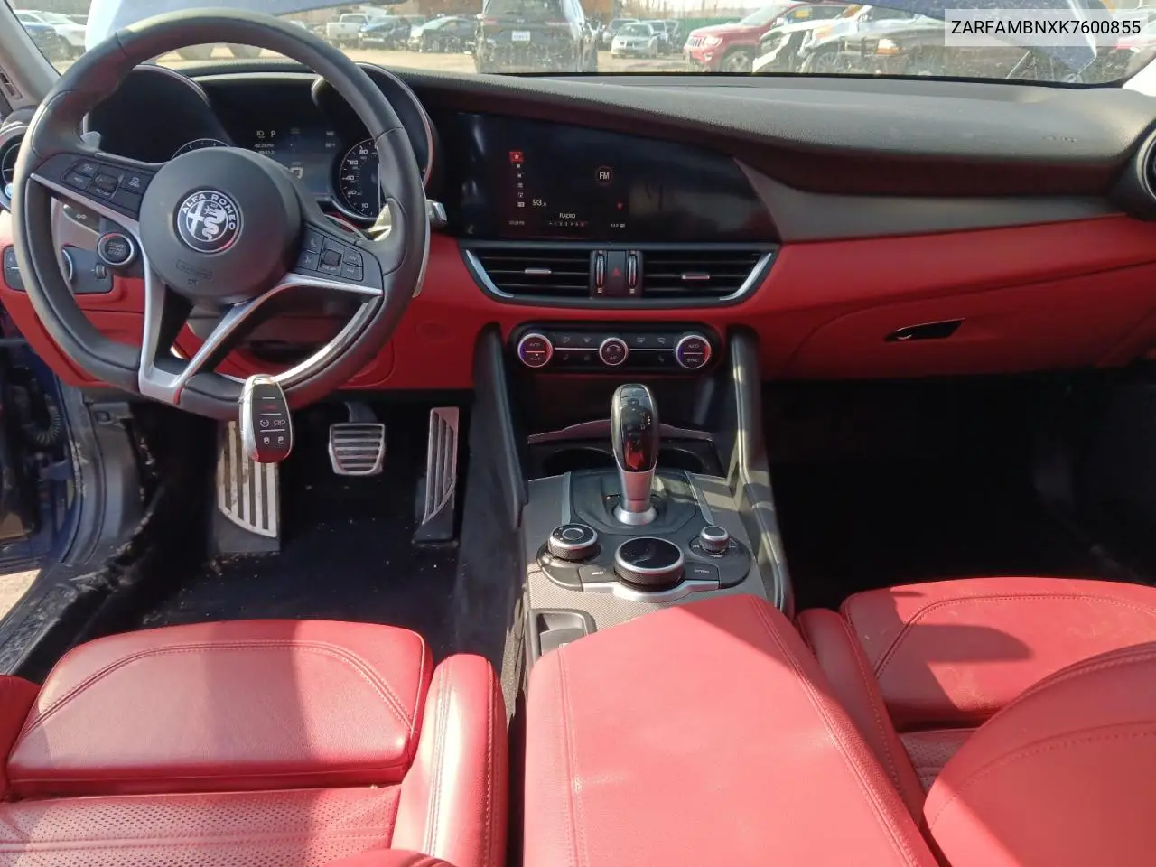 2019 Alfa Romeo Giulia Ti VIN: ZARFAMBNXK7600855 Lot: 52866705