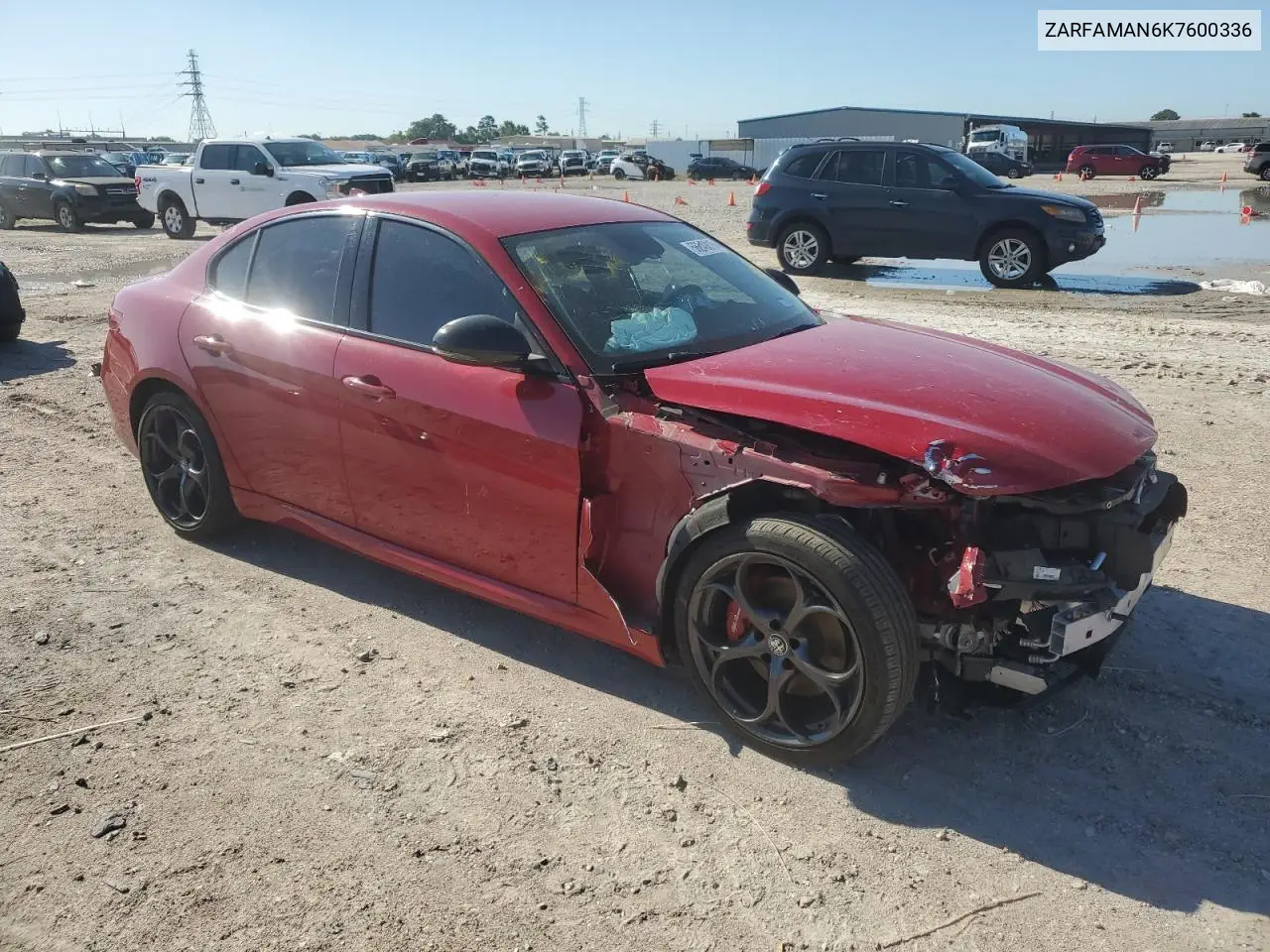 2019 Alfa Romeo Giulia VIN: ZARFAMAN6K7600336 Lot: 56240815