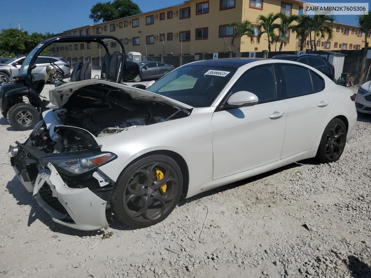 2019 Alfa Romeo Giulia Ti VIN: ZARFAMBN2K7605306 Lot: 56366925