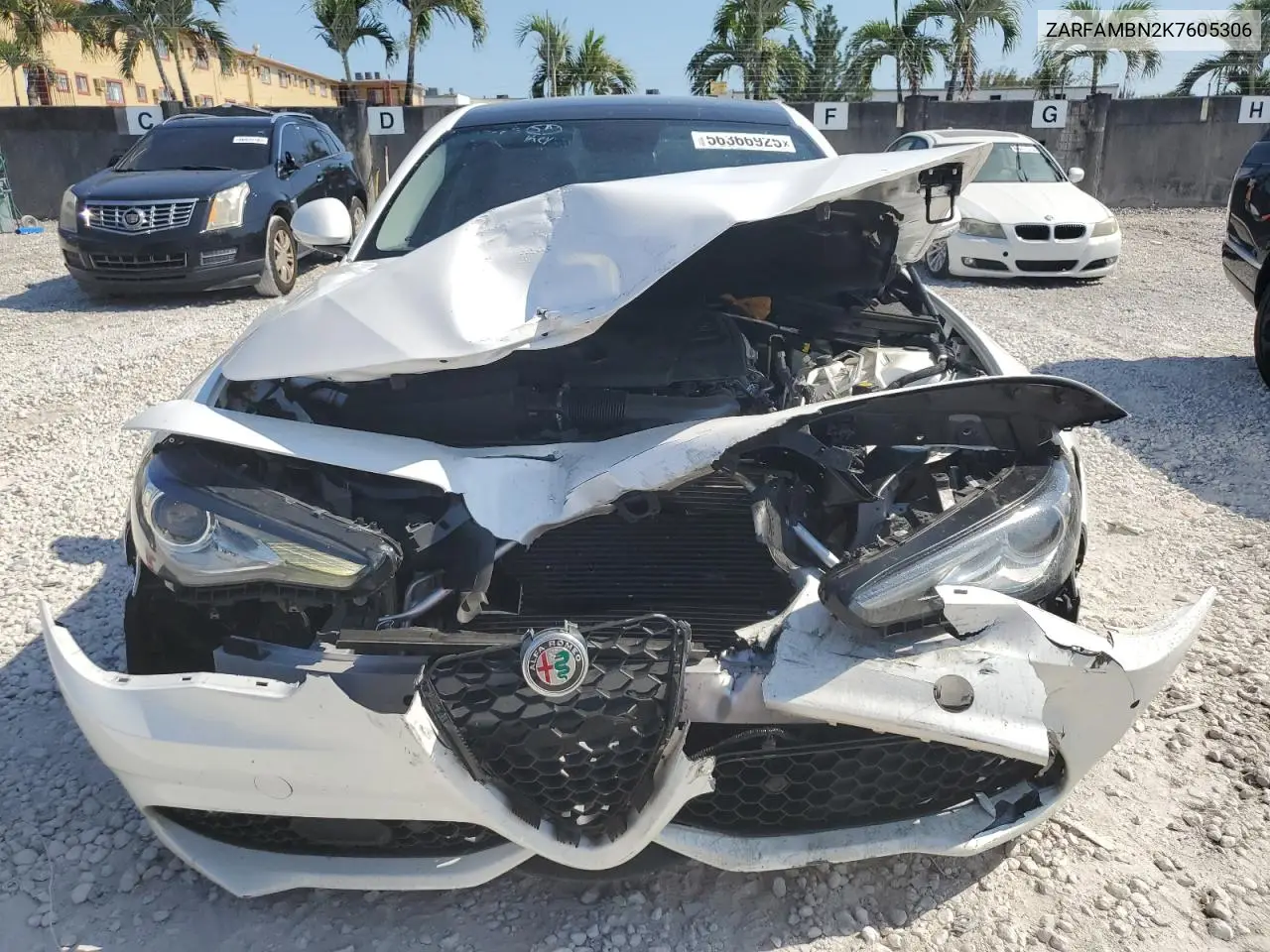 2019 Alfa Romeo Giulia Ti VIN: ZARFAMBN2K7605306 Lot: 56366925