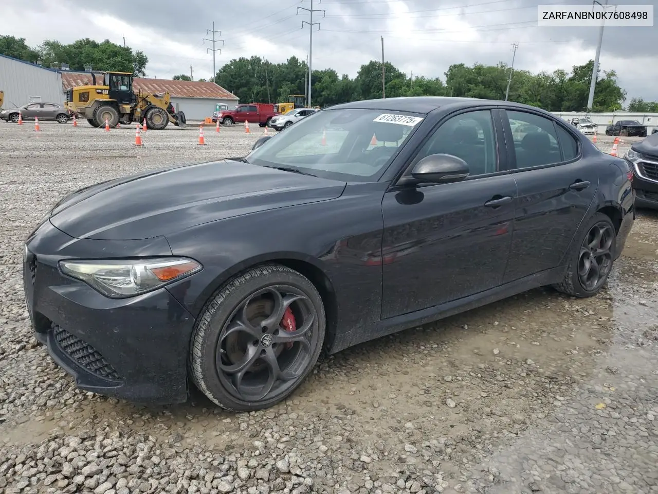 2019 Alfa Romeo Giulia Ti VIN: ZARFANBN0K7608498 Lot: 61263775