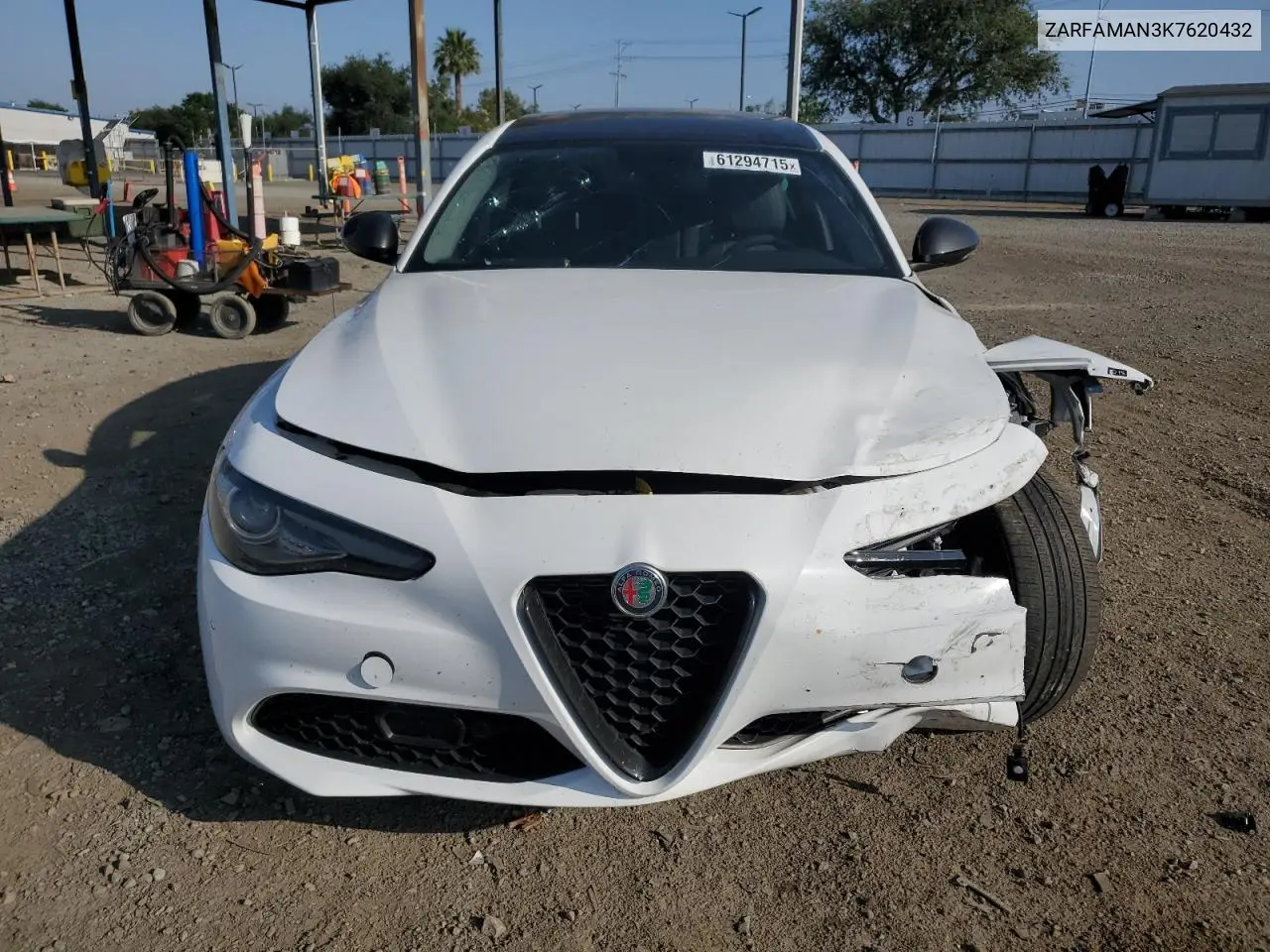 2019 Alfa Romeo Giulia VIN: ZARFAMAN3K7620432 Lot: 61294715