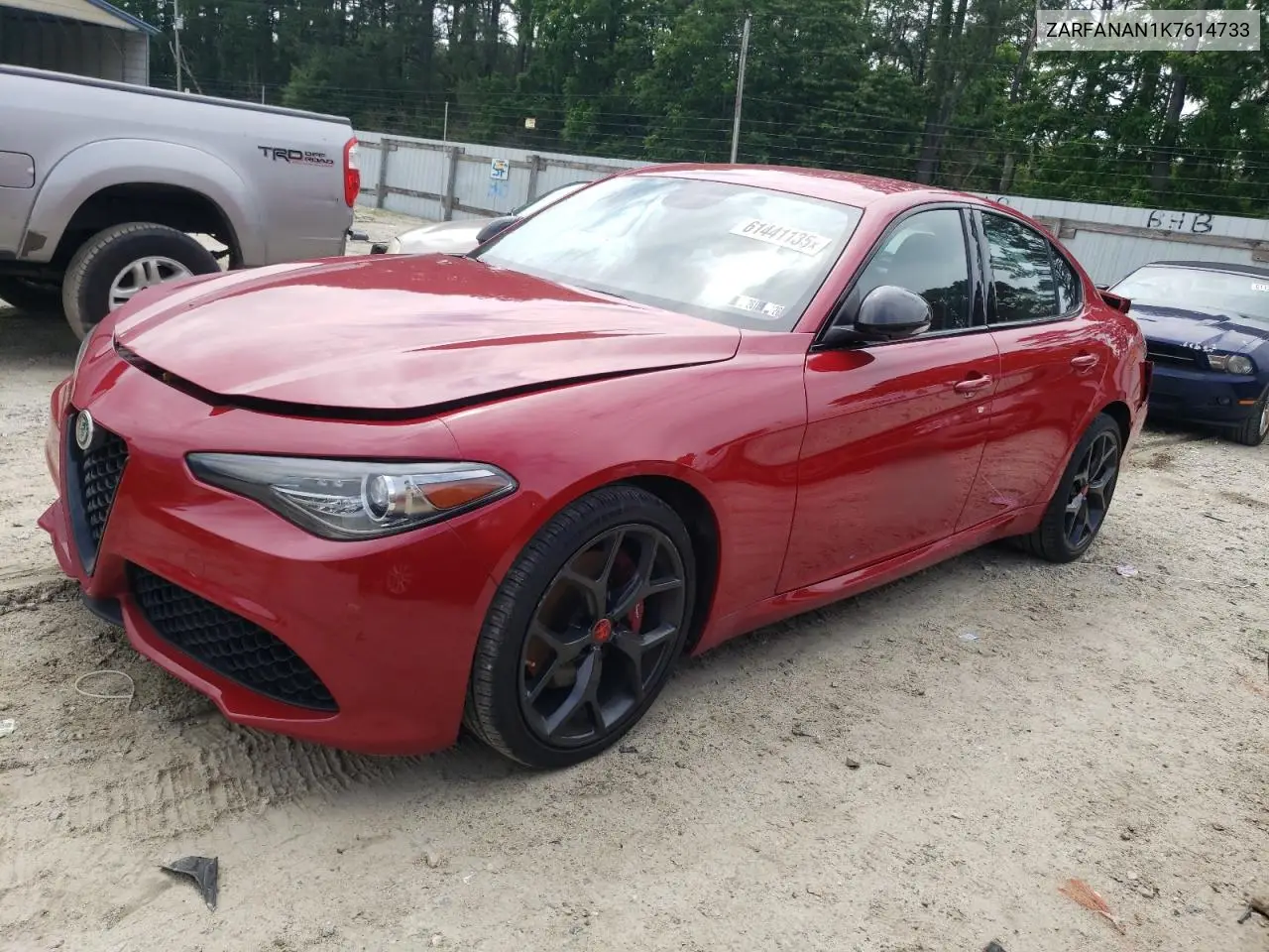 2019 Alfa Romeo Giulia VIN: ZARFANAN1K7614733 Lot: 61441135
