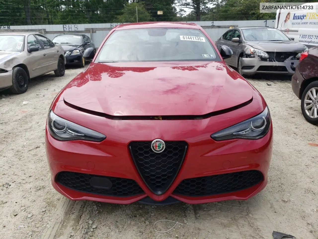 2019 Alfa Romeo Giulia VIN: ZARFANAN1K7614733 Lot: 61441135