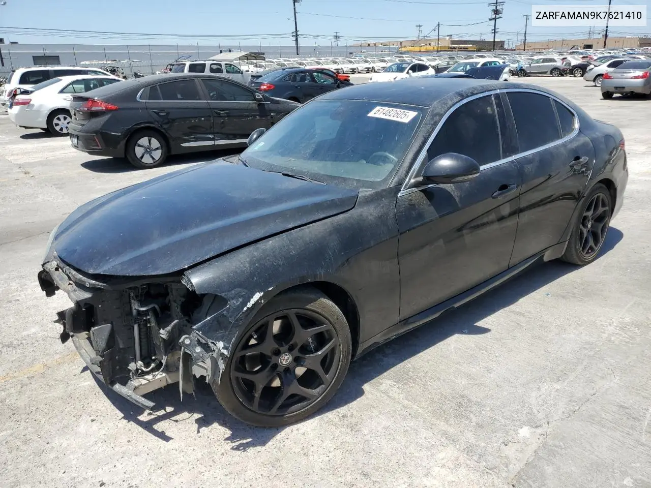 2019 Alfa Romeo Giulia VIN: ZARFAMAN9K7621410 Lot: 61482605