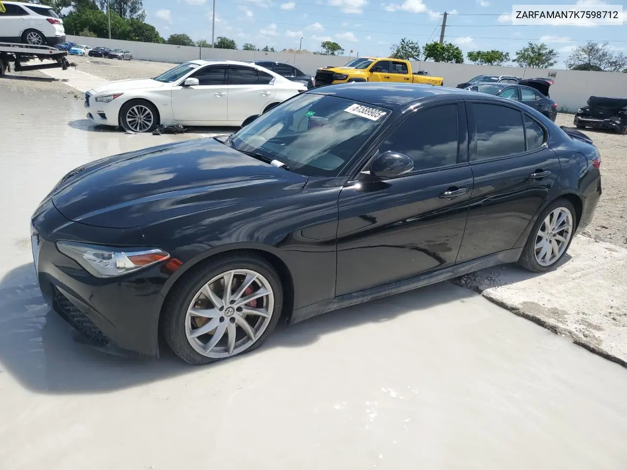 2019 Alfa Romeo Giulia VIN: ZARFAMAN7K7598712 Lot: 61589905