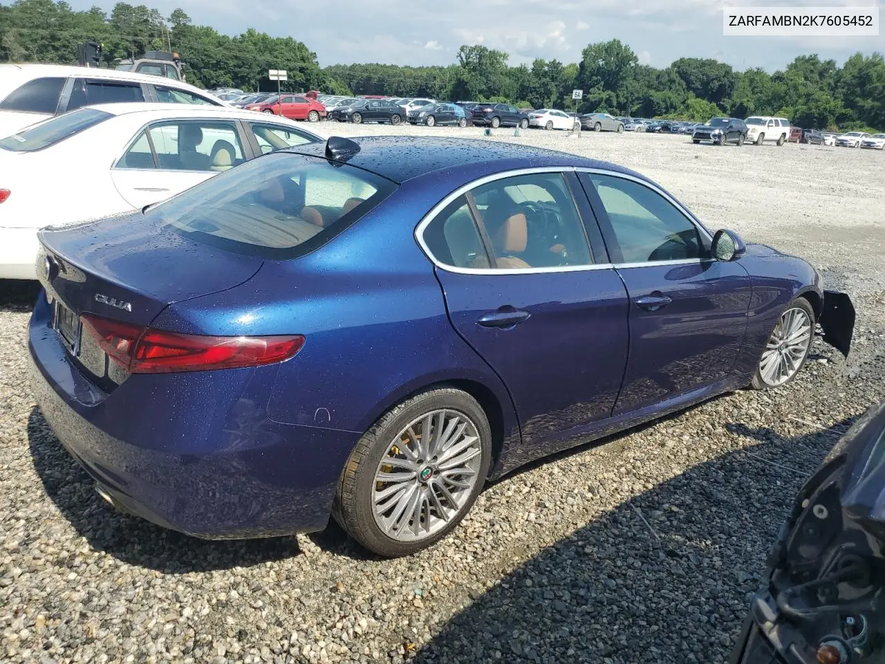 2019 Alfa Romeo Giulia Ti VIN: ZARFAMBN2K7605452 Lot: 61612465