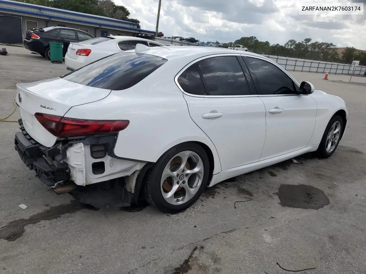 2019 Alfa Romeo Giulia VIN: ZARFANAN2K7603174 Lot: 62518395