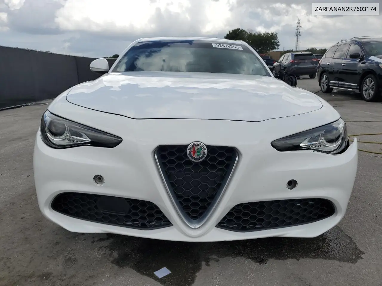 2019 Alfa Romeo Giulia VIN: ZARFANAN2K7603174 Lot: 62518395