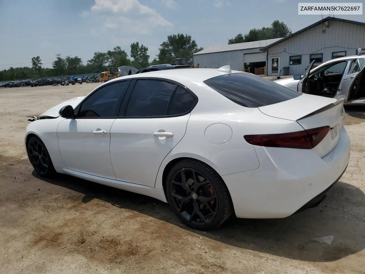 2019 Alfa Romeo Giulia VIN: ZARFAMAN5K7622697 Lot: 63937105